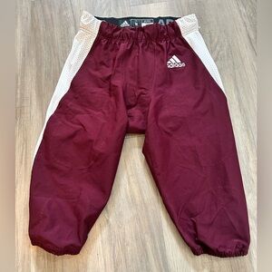 Adidas Woven A1 Stock Football Pants Burgandy White Mens Size M NWT